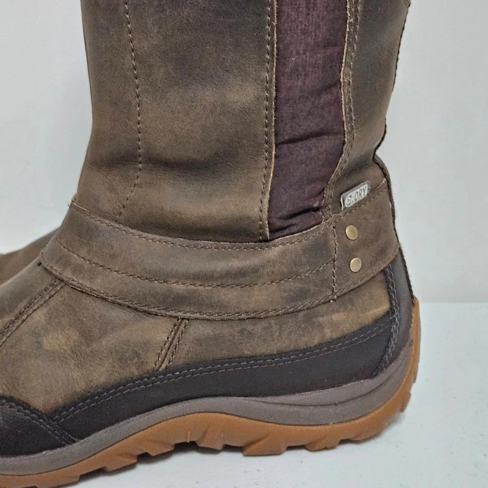 Merrell Murren Bracken Snow Boots Women 10 Brown‎ J02168 WTPF Insulated Faux Fur